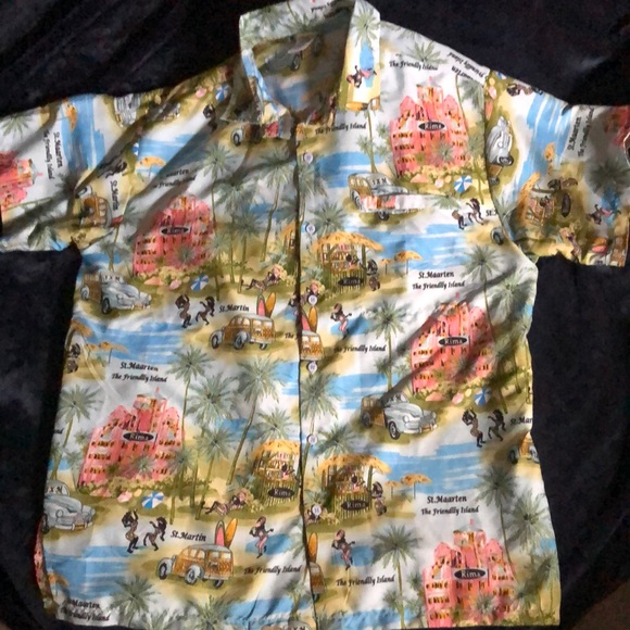 St. Maarten style tiki shirt - Picture 1 of 7